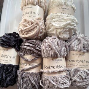 Hobbii Go Handmade Boheme Velvet Double | Medium 4 | Velour | 6-Skein Lot